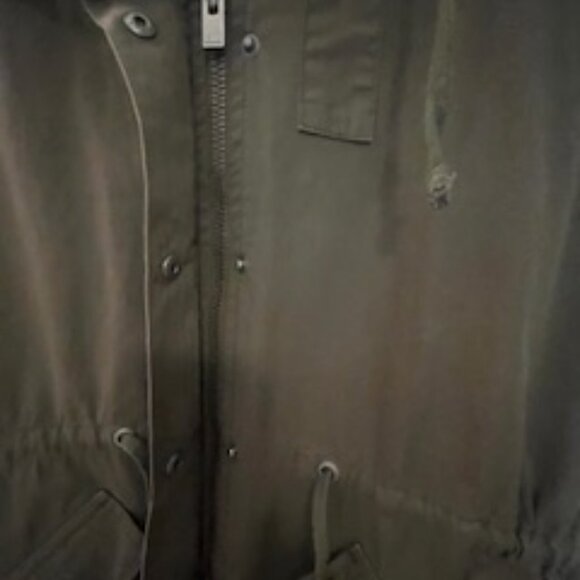 The Kooples Vest with hood -Green/Brown (army green) Heavy 100% cotton- Large - Picture 4 of 8